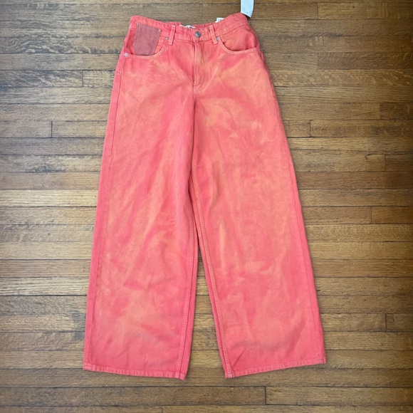 NWT - Free people / We the Free Waterfalls Baggy Wide Leg Utility Jeans - Picture 2 of 11